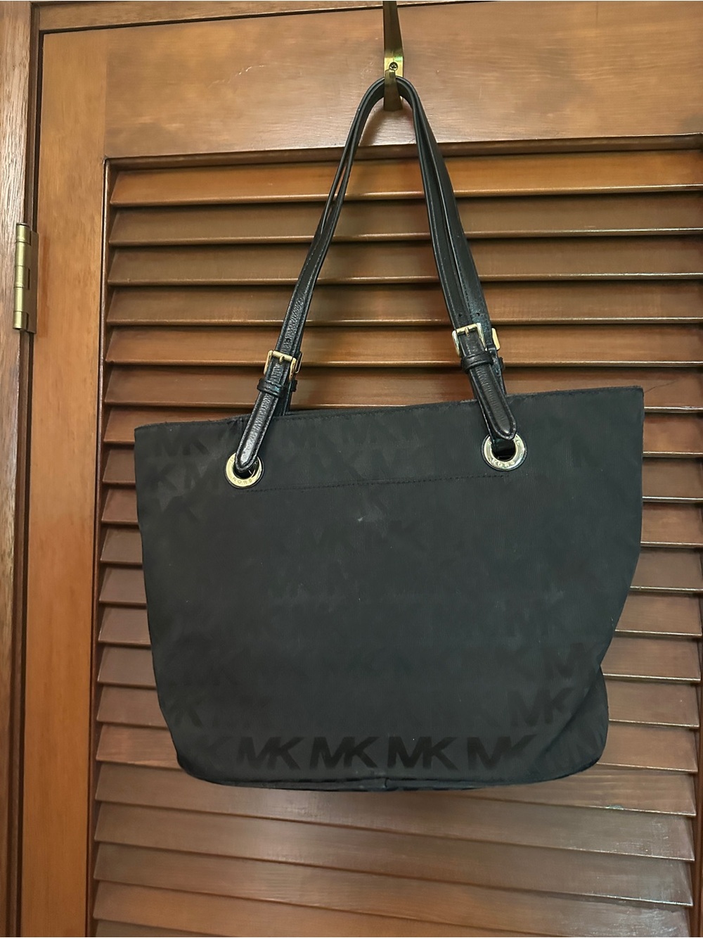 Michael Kors Black MK Signature Logo Tote